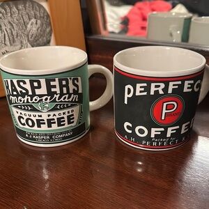 Retro coffee mugs by Yesteryear 1992.